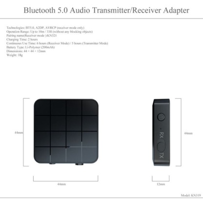 Bluetooth/AUX vysílač/přijímač, přijímač/vysílač KN321 - Image 2