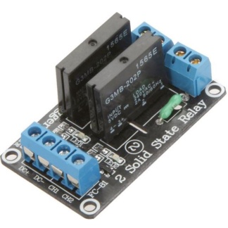 Modul relé SSR 2x, napájení 3-24V, spouštění nízkou úrovní